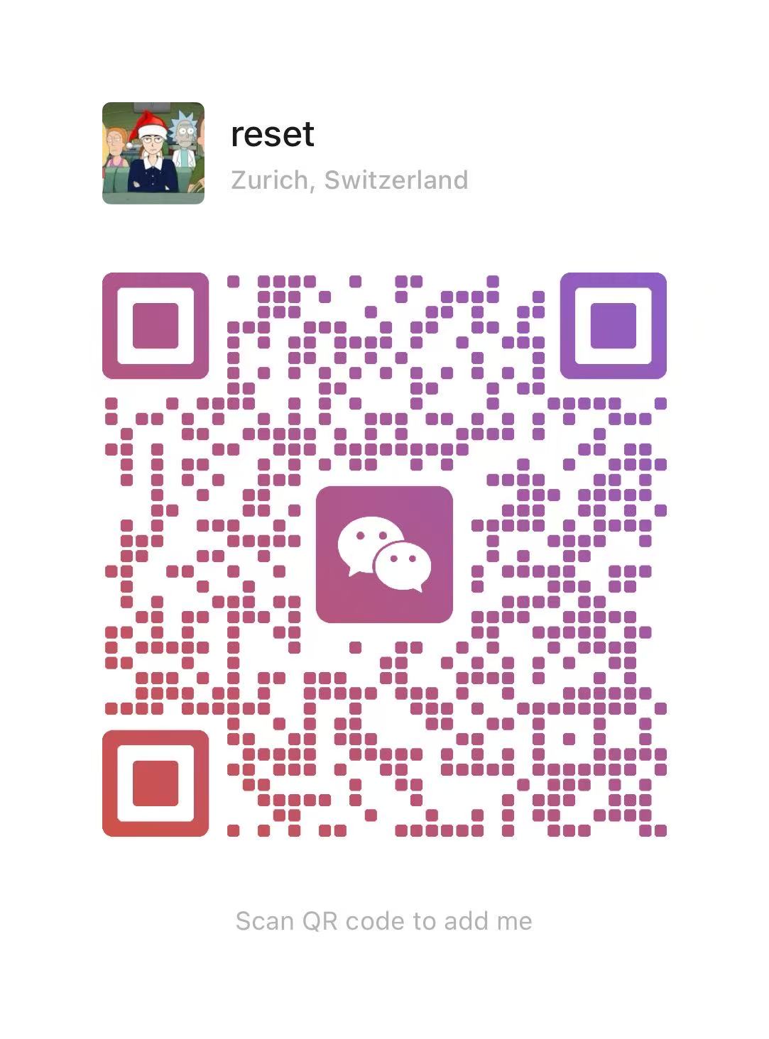 WeChat contact QR code